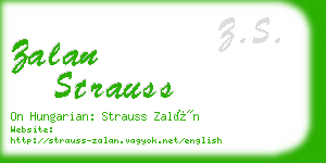 zalan strauss business card